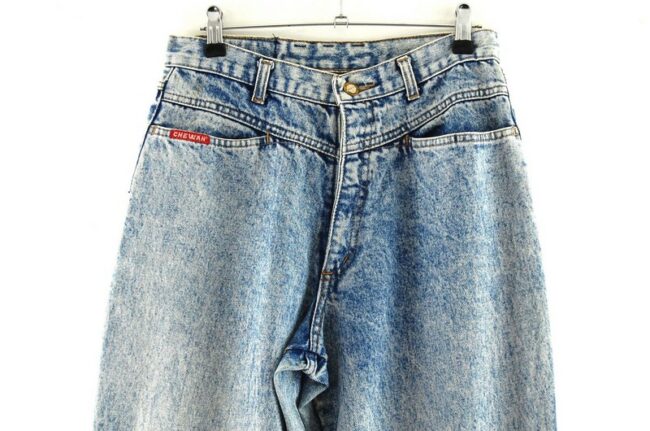 Front of Chewan Blue Acid Wash Jeans