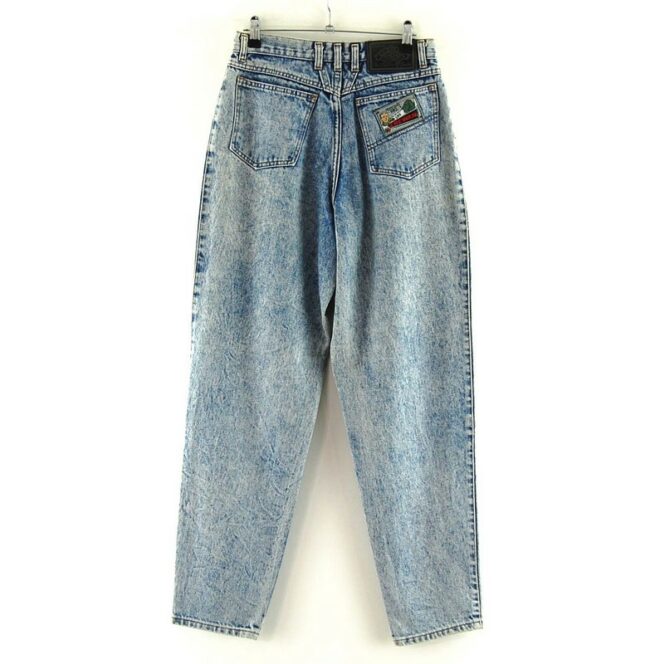 Back of Chewan Blue Acid Wash Jeans