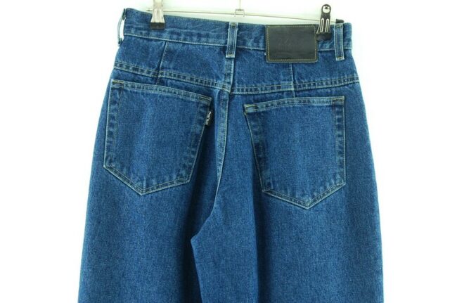 Back of Denim Blue High Waisted Jeans
