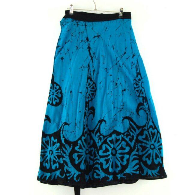 Blue Floral Batik Skirt Indonesia