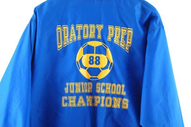 Close up of Oratory Prep Junior School Champions American Bomber Jacket