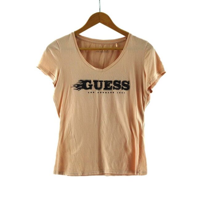 Womens Guess T Shirt Pink
