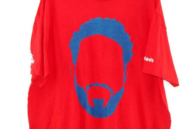 Close up of Texas Rangers All Hail the Prince Red Tee