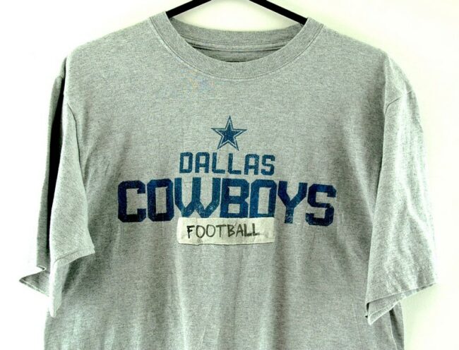 Close up of Dallas Cowboys Football Grey Tee