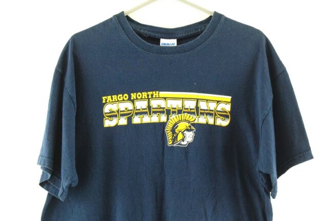 Close up of Fargo Spartans Navy Tee