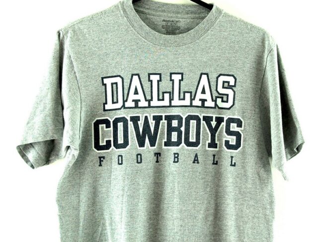 Close up of Dallas Cowboys Football Grey T-Shirt