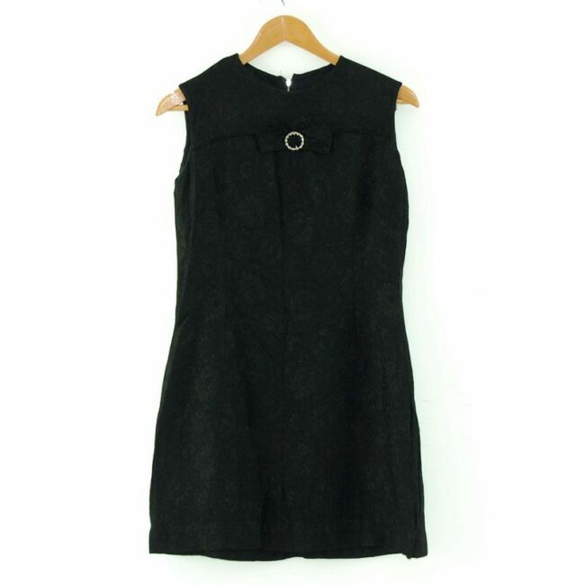 1960s Black Shift Dress with Bow