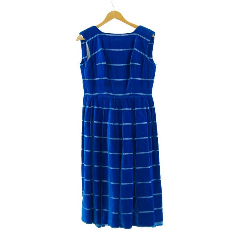 1960s Ursula Roleff Blue Velvet Dress.