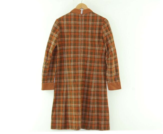 Back of 70s Wool Checked Dress