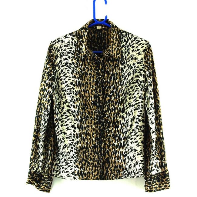 70s Leopard Print Blouse