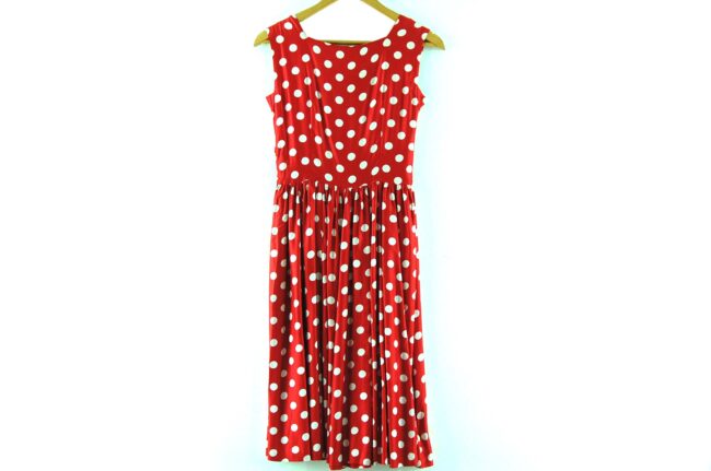 Back of Red Polka Dot 50s Dress