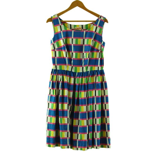 Dolly Day Geometric Print 50s Dress