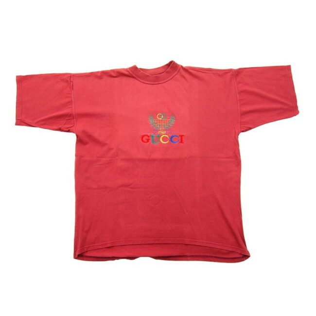 Red Gucci Print T Shirt
