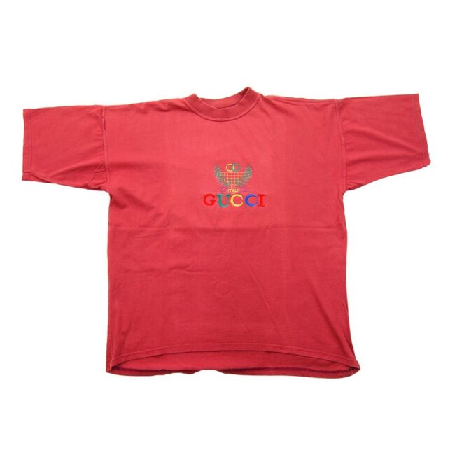 Red Gucci Print T Shirt