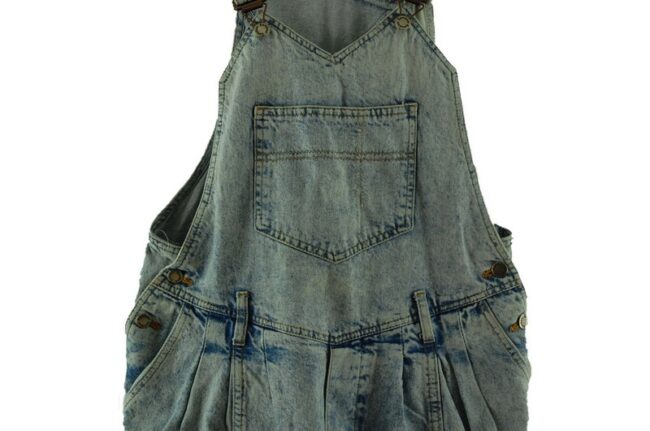 Close up of Cropped Jean Dungarees