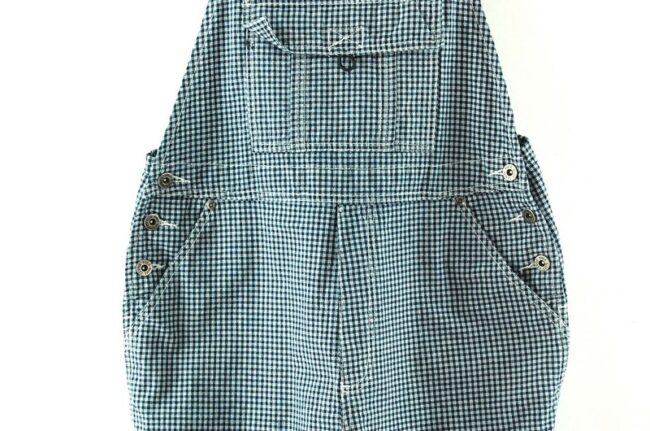 Close up of Womens Crop Dungarees