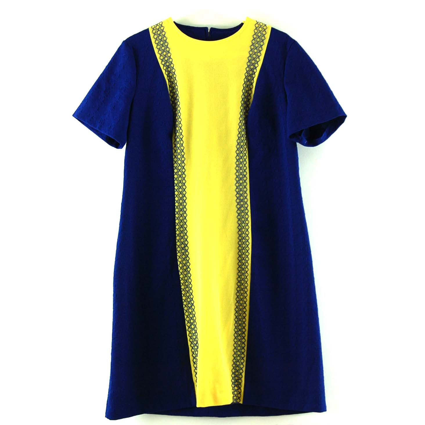 70s Blue And Yellow Dress
