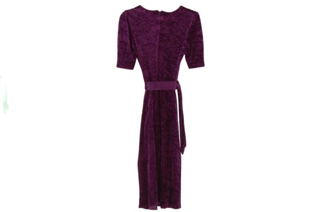 Back of Purple 70s Velvet Dress