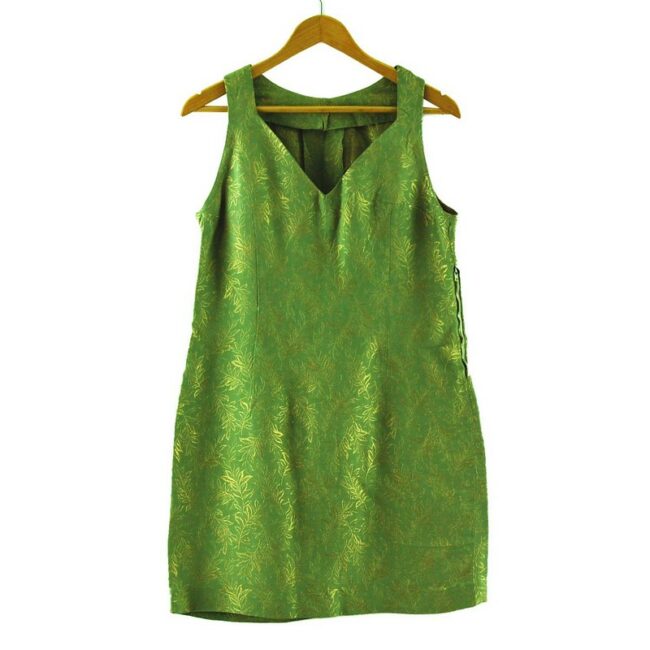1960s Green and Gold Dress