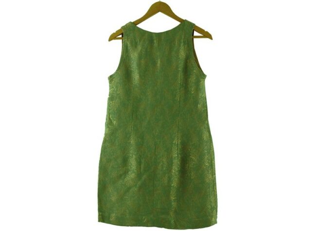 Back of 1960s Green and Gold Dress