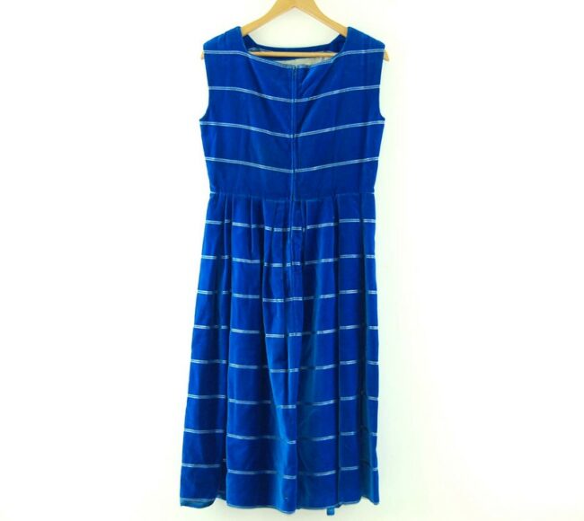 Back of 1960s Ursula Roleff Blue Velvet Dress