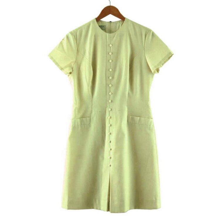 Kammgarn 1960s Cream Shift Dress