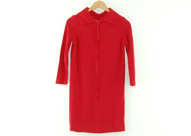Back of 1960s Waldman California Red Shift Dress