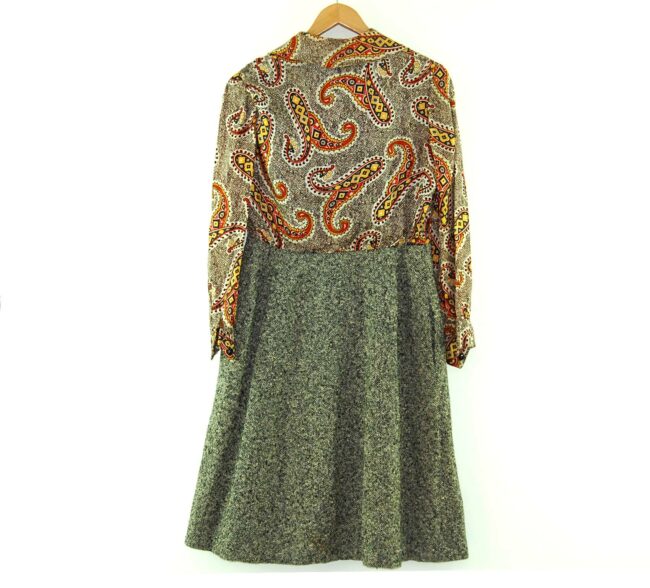 Back of 1960s Paisley Shirt-Dress