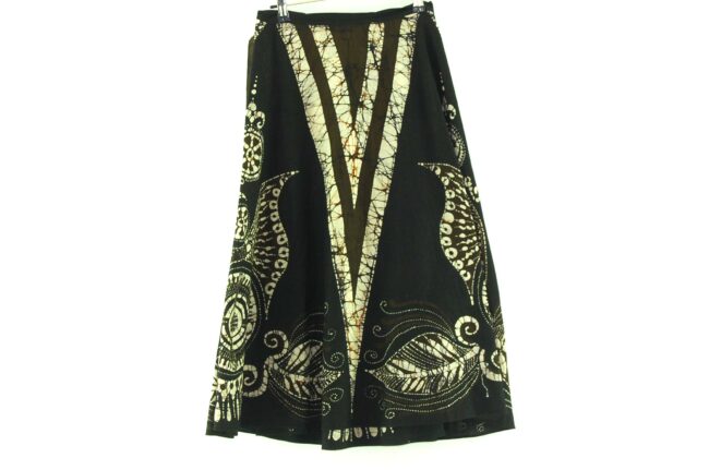 Back of Thai Batik Wrap Skirt
