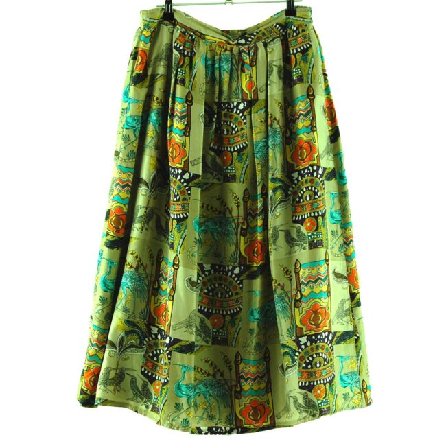 Vintage Silk Midi Skirt