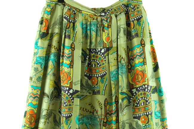 Close up Vintage Silk Midi Skirt