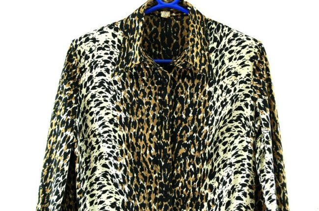 Close up of Leopard Print Blouse