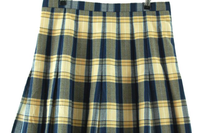Close up of 60s Plaid Skirt