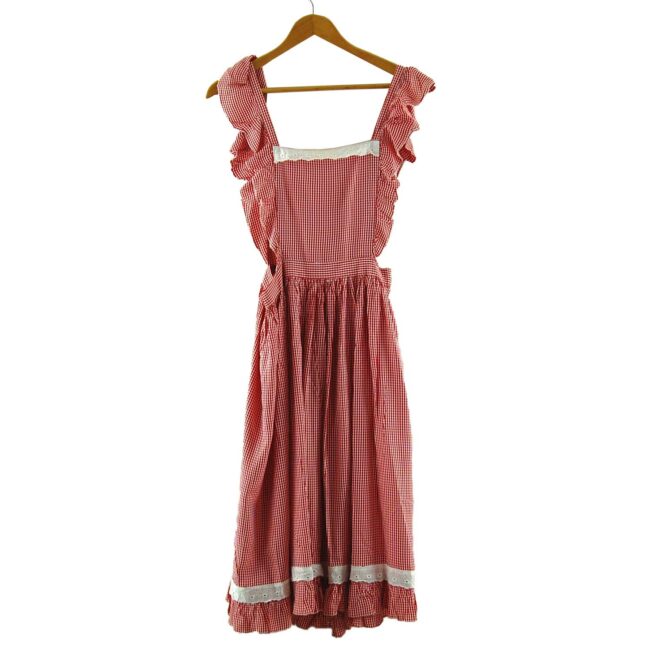 Gingham Pinafore 70s Dress