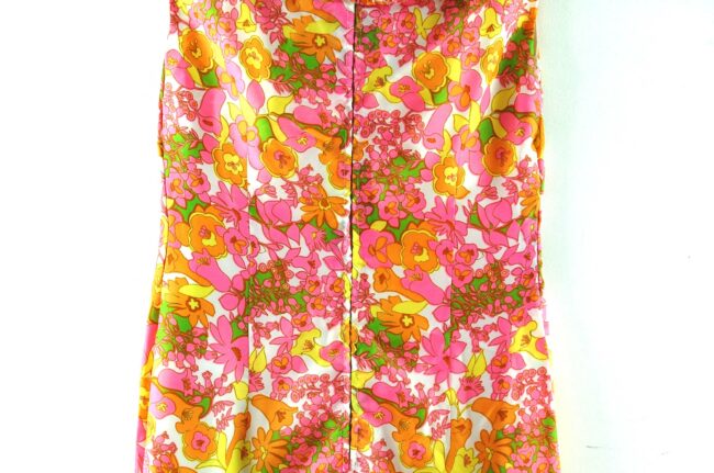 Close up of Floral 60s Dress