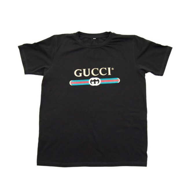 Black Gucci Logo T Shirt