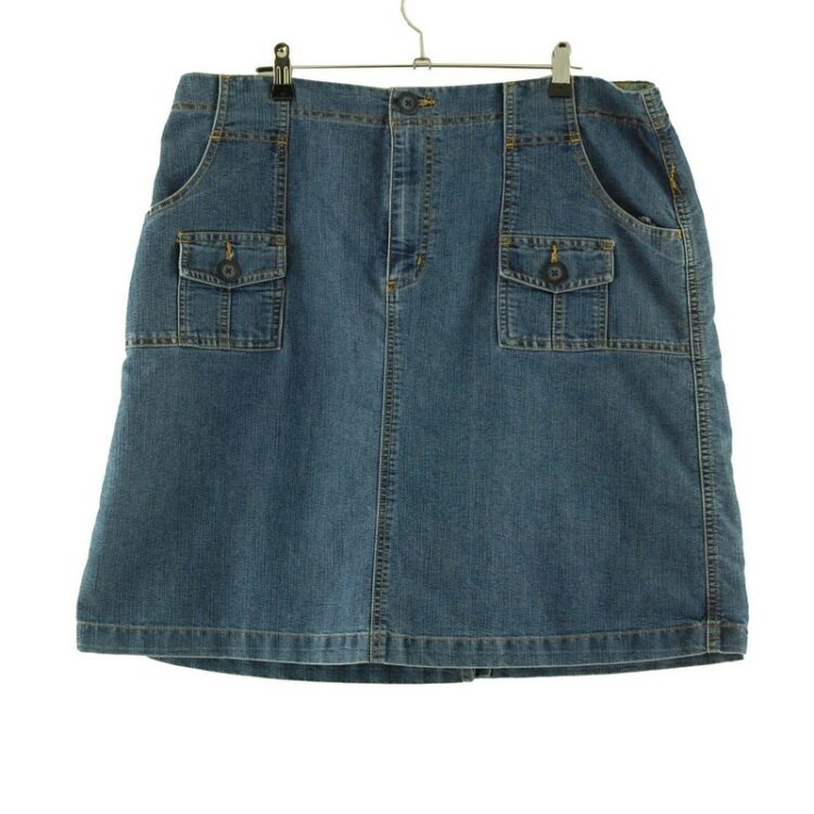 Short Blue Denim Skirt