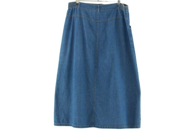 Back of A Line Denim Midi Skirt