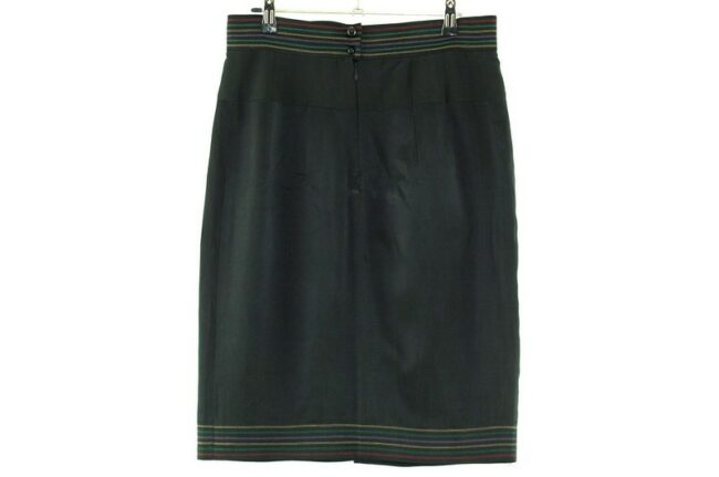 Back of Unusual Black Silk Skirt