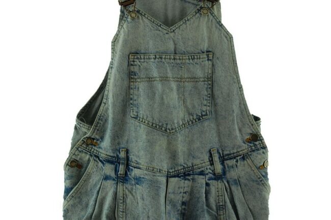 Close up of Cropped Jean Dungarees