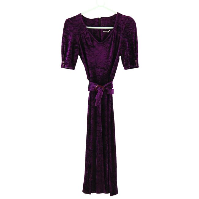 Purple 70s Velvet Dress