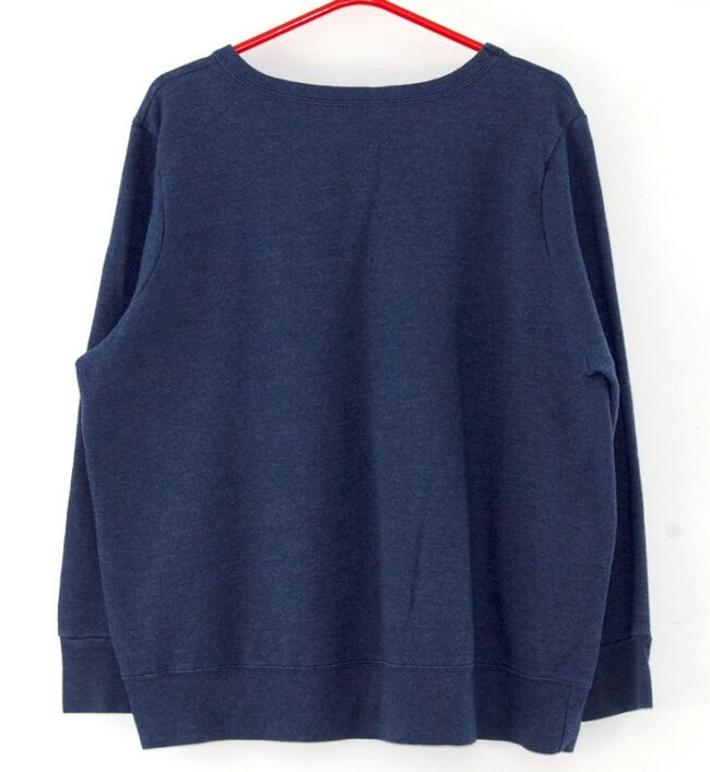 Back of Crew Neck Dark Blue Sweatshirt