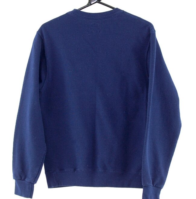 Back of Fruit Of The Loom Crew Neck Dark Blue Sweatshirt