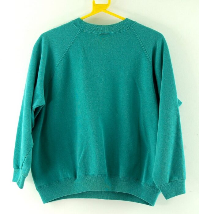 Back of Green Hanes Crewneck Sweatshirt