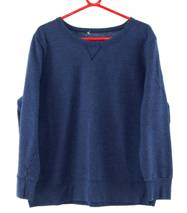 Crew Neck Dark Blue Sweatshirt