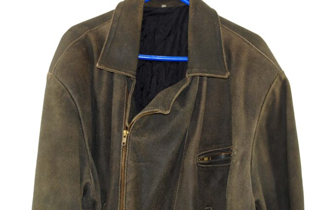 Close up of Biker Jacket Men