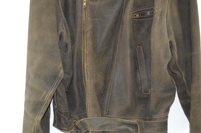 Close up of Biker Jacket Men