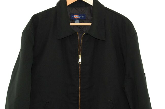 Close up of Black Dickies American Work Jacket