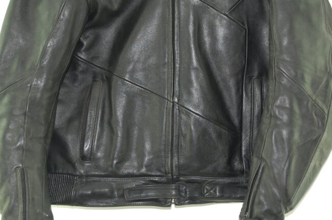 Close up of Leather Biker Jacket