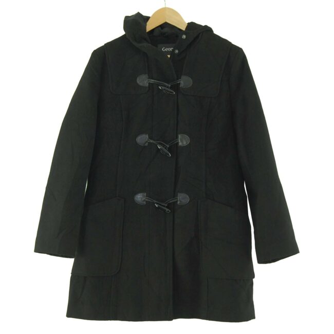 Mens Black Duffel Coat